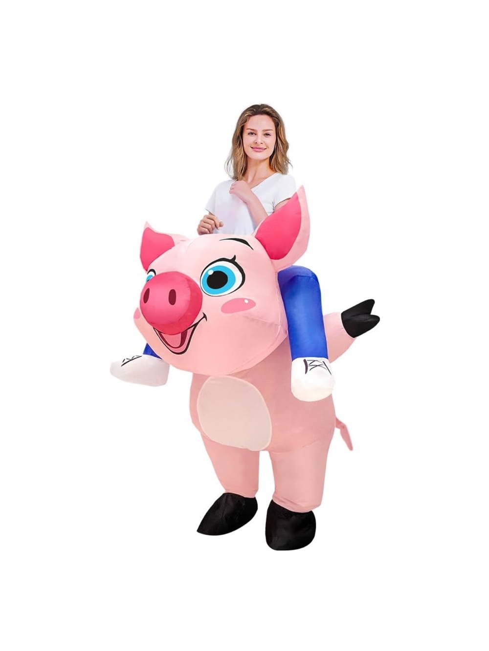 Inflatable Ride on Pig Halloween blow up Costume adult size large
